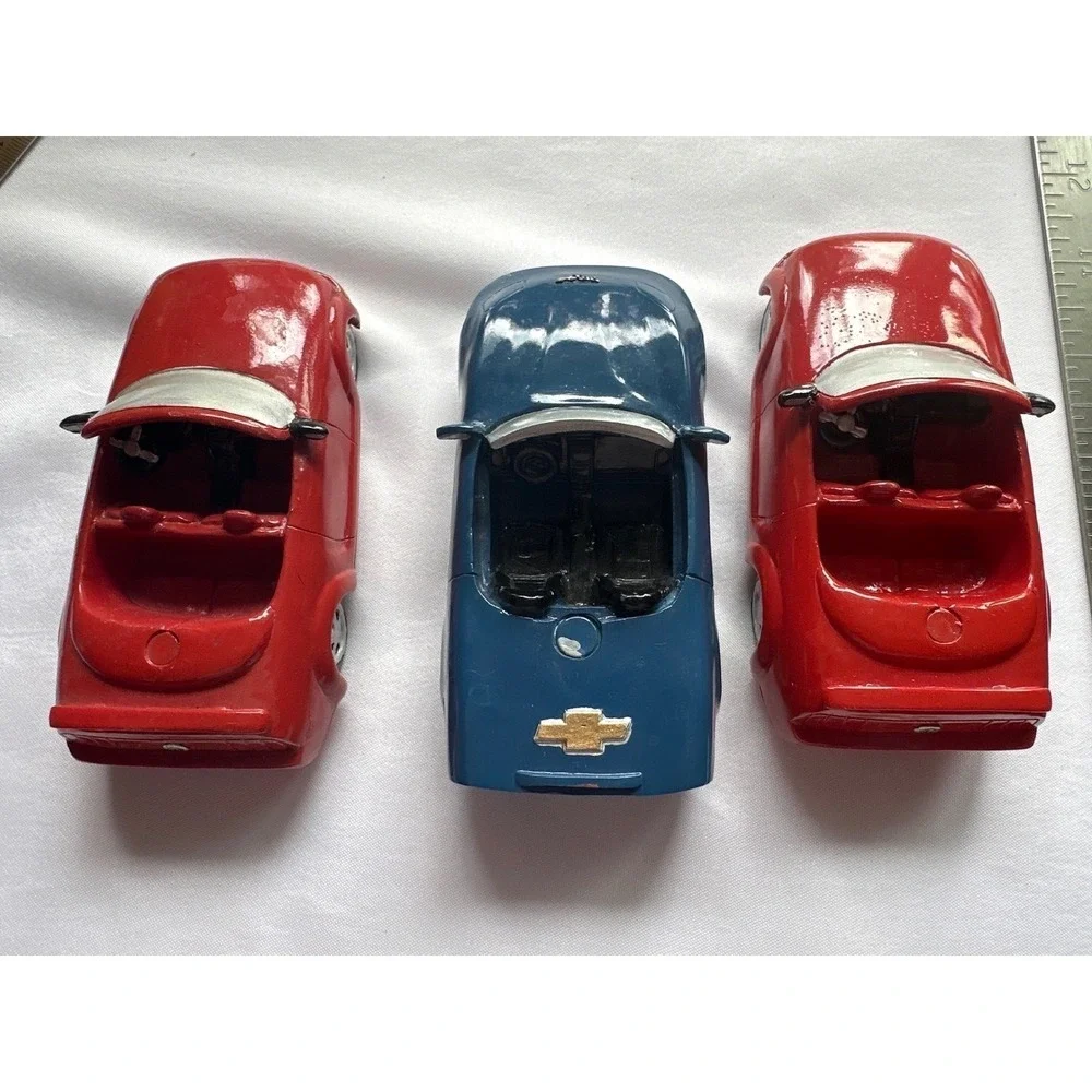 Bobble‎ Dobbles Vintage Ford Mustang Chevrolet Corvette Car Figurine Set of 3.
